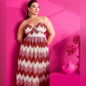 Eloquii Chevron Lace Dress